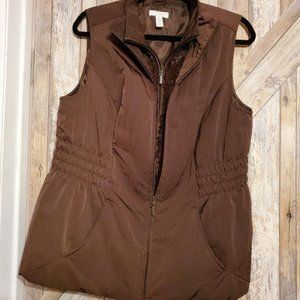 Charter Club women chocolate brown vest.